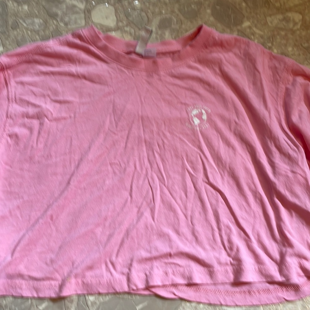 divided h&m earth day tee, size medium, pink